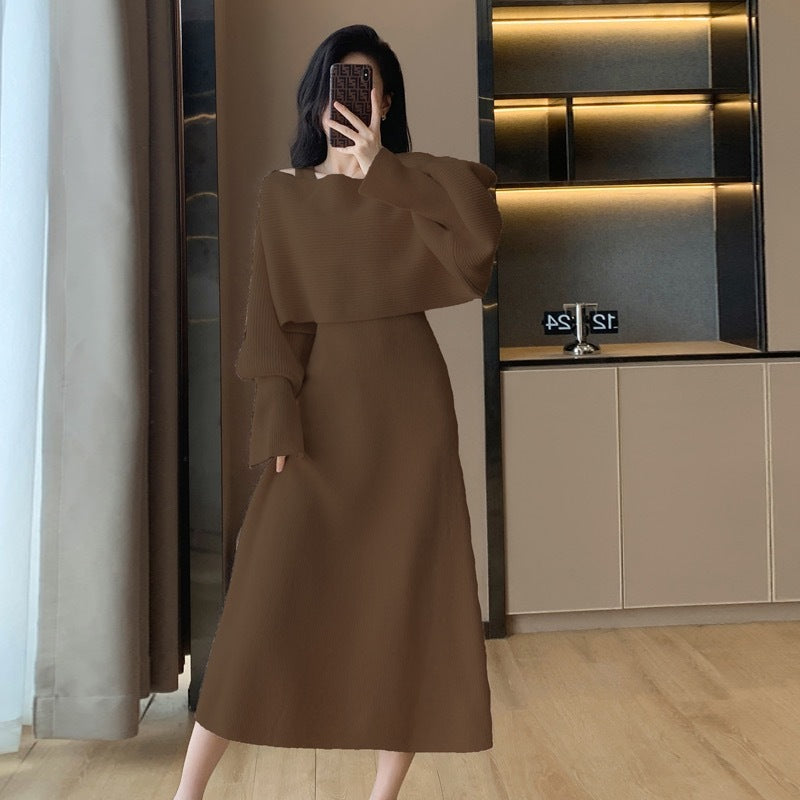 Elegant Women’s Knitted Two-Piece Set – Soft Stretchy Fabric, Casual Chic Outfit for Everyday Wear