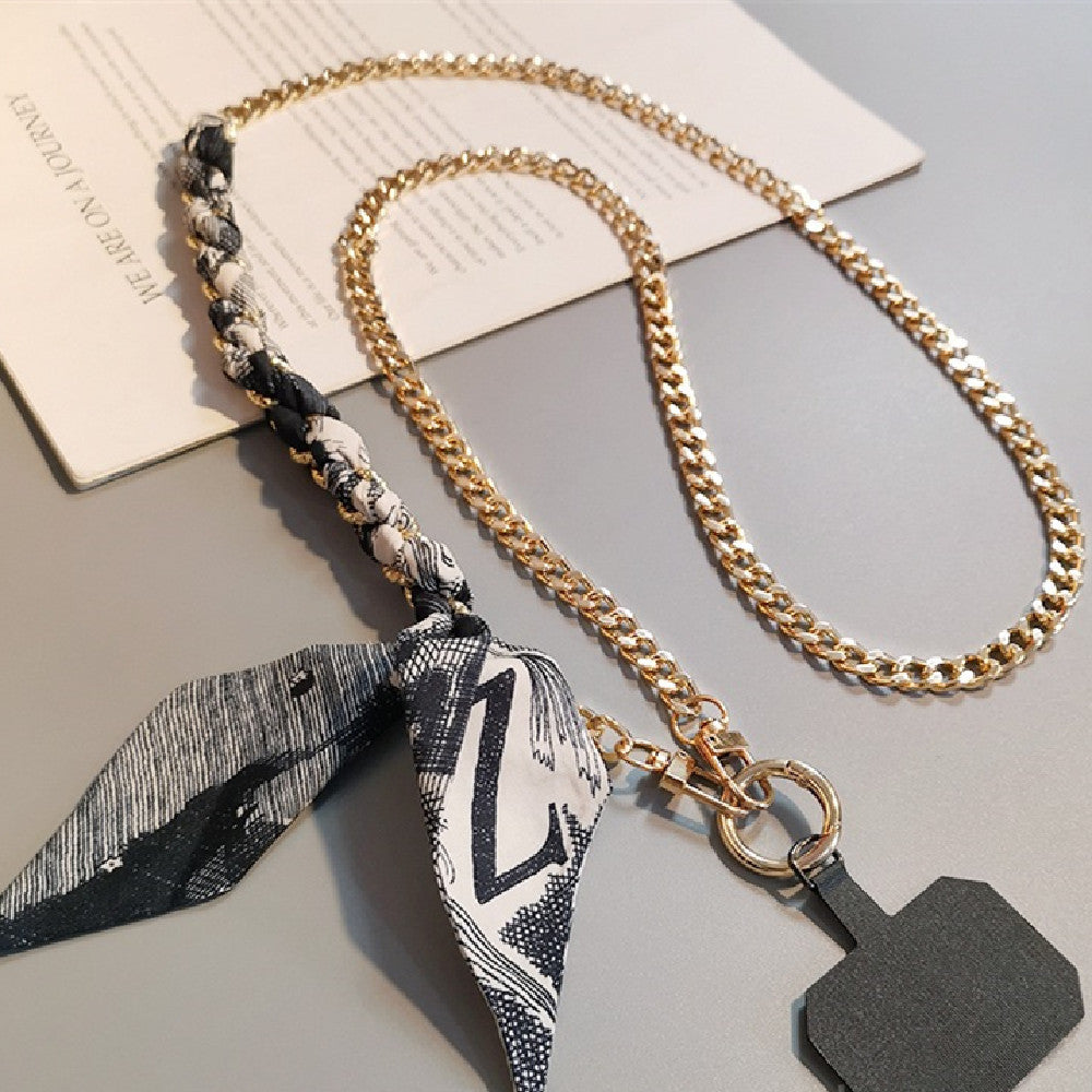 Elegant Crossbody Scarf Chain Lanyard for Women – Multifunctional Metal Fashion Accessory (Mixed Colors)