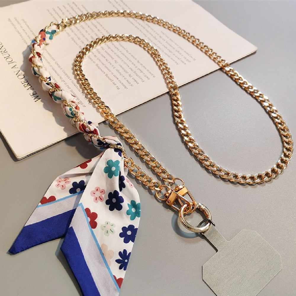 Elegant Crossbody Scarf Chain Lanyard for Women – Multifunctional Metal Fashion Accessory (Mixed Colors)