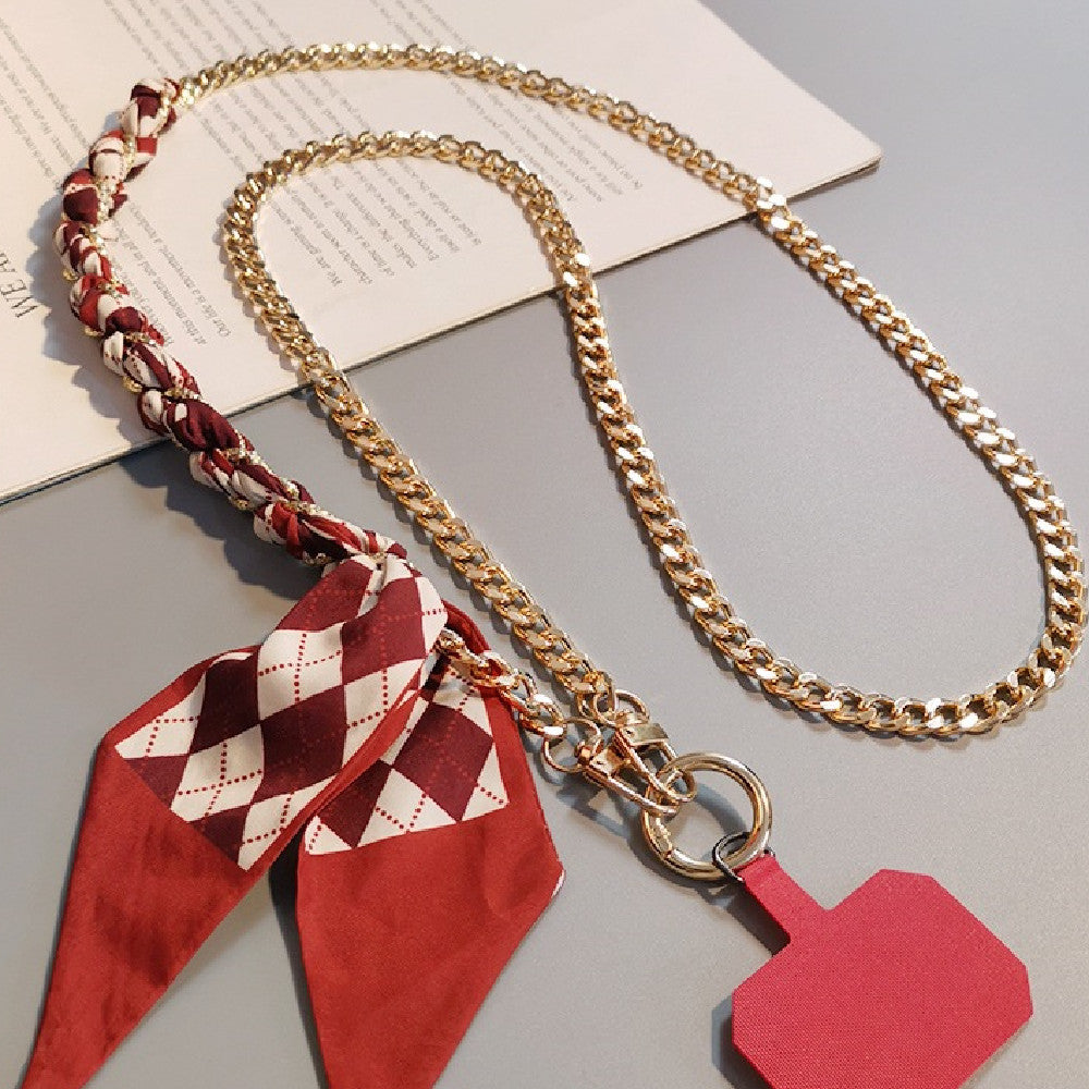 Elegant Crossbody Scarf Chain Lanyard for Women – Multifunctional Metal Fashion Accessory (Mixed Colors)